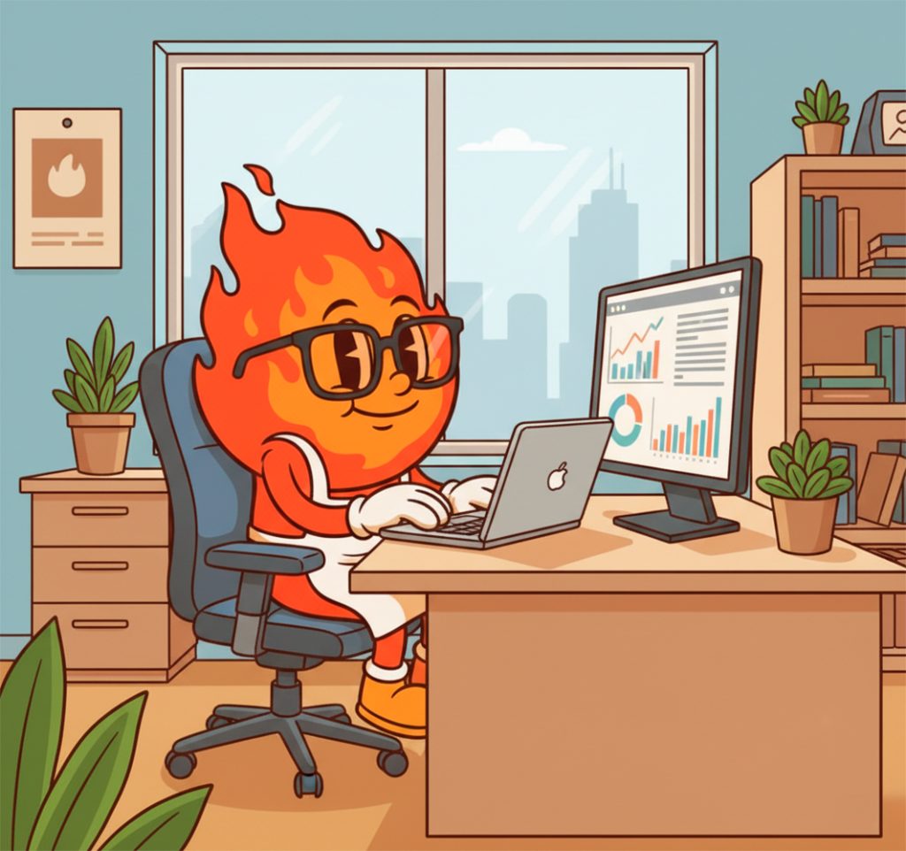 Roosty trabajando en atención al cliente